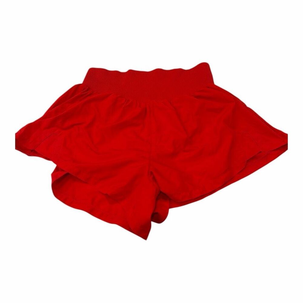 NWOT Free People Movement Women's Size Medium Red High Waisted Shorts Athletic